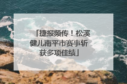 捷报频传！松溪健儿南平市赛事斩获多项佳绩