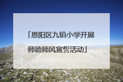 恩阳区九镇小学开展师德师风宣誓活动