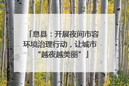 息县：开展夜间市容环境治理行动，让城市 “越夜越美丽”