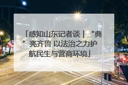 感知山东记者谈｜“典”亮齐鲁 以法治之力护航民生与营商环境