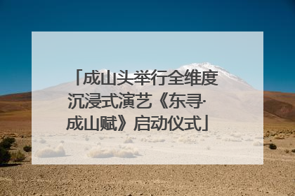 成山头举行全维度沉浸式演艺《东寻·成山赋》启动仪式