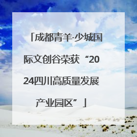 成都青羊·少城国际文创谷荣获“2024四川高质量发展产业园区”