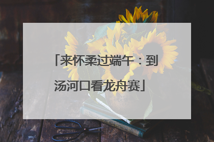 来怀柔过端午：到汤河口看龙舟赛