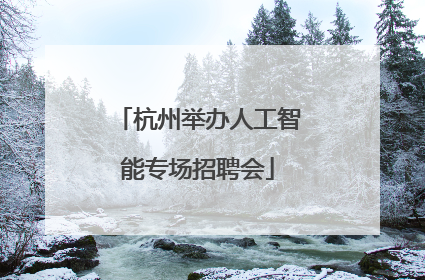 杭州举办人工智能专场招聘会