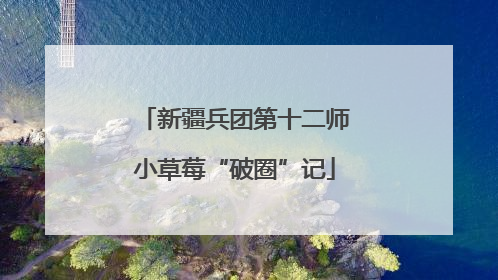 新疆兵团第十二师小草莓“破圈”记