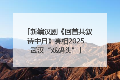 新编汉剧《回首共叙诗中月》亮相2025武汉“戏码头”