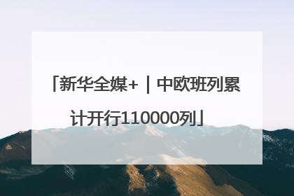 新华全媒+｜中欧班列累计开行110000列