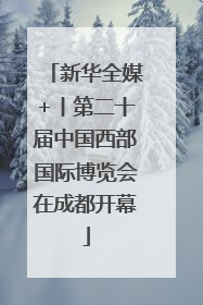 新华全媒+丨第二十届中国西部国际博览会在成都开幕
