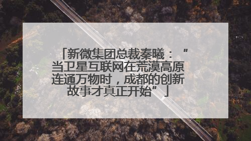 新微集团总裁秦曦：“当卫星互联网在荒漠高原连通万物时，成都的创新故事才真正开始”
