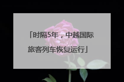 时隔5年，中越国际旅客列车恢复运行