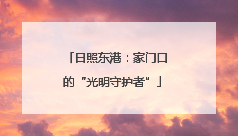 日照东港：家门口的“光明守护者”