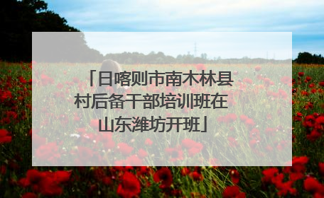 日喀则市南木林县村后备干部培训班在山东潍坊开班