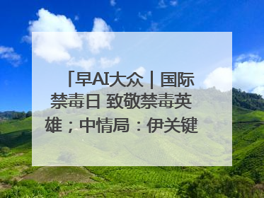 早AI大众｜国际禁毒日 致敬禁毒英雄；中情局：伊关键核设施被摧毁