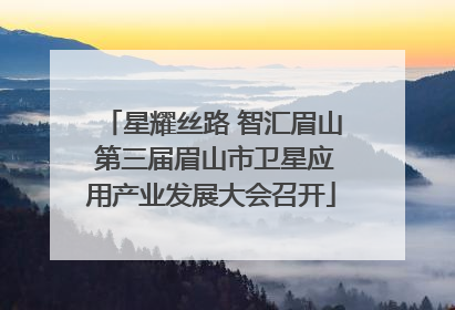 星耀丝路 智汇眉山 第三届眉山市卫星应用产业发展大会召开