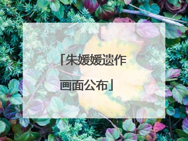 朱媛媛遗作画面公布