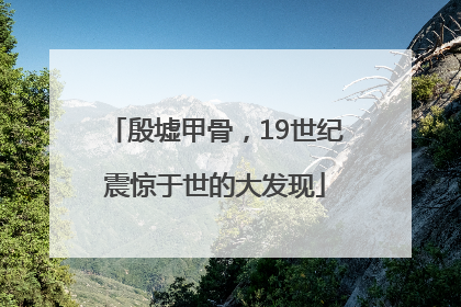 殷墟甲骨，19世纪震惊于世的大发现