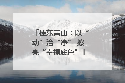 桂东青山：以“动”治“净” 擦亮“幸福底色”