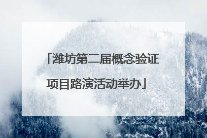 潍坊第二届概念验证项目路演活动举办