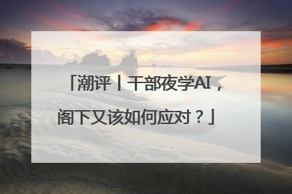 潮评丨干部夜学AI，阁下又该如何应对？