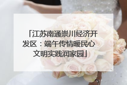 江苏南通崇川经济开发区：端午传情暖民心 文明实践润家园
