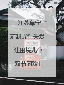 江苏阜宁“定制式”关爱 让困境儿童双节同欢
