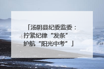 汤阴县纪委监委：拧紧纪律“发条” 护航“阳光中考”