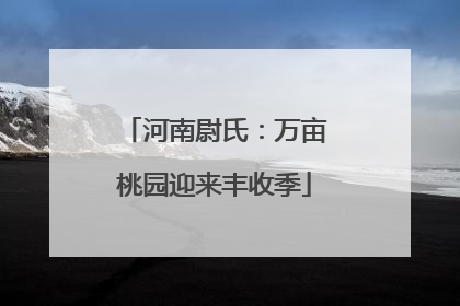 河南尉氏：万亩桃园迎来丰收季
