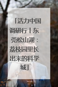活力中国调研行丨东莞松山湖：荔枝园里长出来的科学城