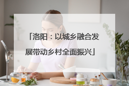 洛阳：以城乡融合发展带动乡村全面振兴