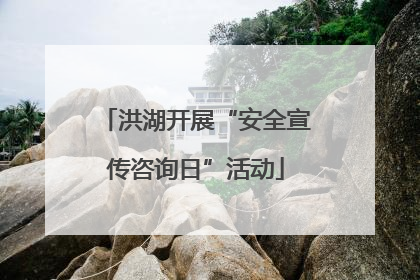 洪湖开展“安全宣传咨询日”活动