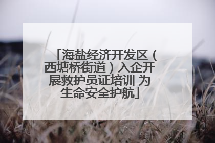 海盐经济开发区（西塘桥街道）入企开展救护员证培训 为生命安全护航