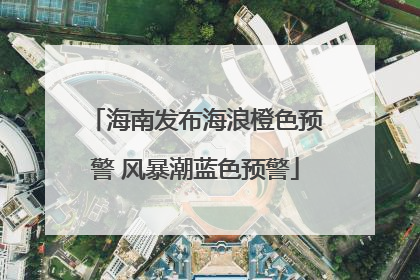 海南发布海浪橙色预警 风暴潮蓝色预警