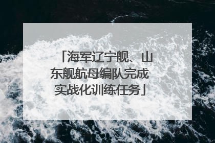 海军辽宁舰、山东舰航母编队完成实战化训练任务