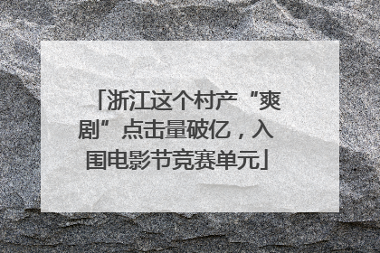 浙江这个村产“爽剧”点击量破亿，入围电影节竞赛单元