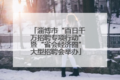 淄博市“百日千万招聘专项行动”暨“省会经济圈”大型招聘会举办