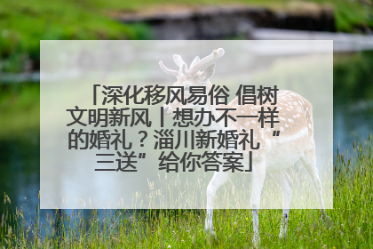 深化移风易俗 倡树文明新风丨想办不一样的婚礼？淄川新婚礼“三送”给你答案