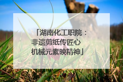 湖南化工职院：非遗剪纸传匠心 机械元素映精神