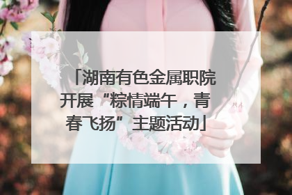 湖南有色金属职院开展“粽情端午，青春飞扬”主题活动