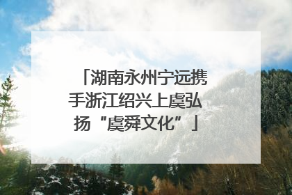 湖南永州宁远携手浙江绍兴上虞弘扬“虞舜文化”