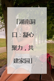 湖南洞口：凝心聚力，共建家园