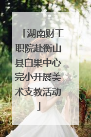 湖南财工职院赴衡山县白果中心完小开展美术支教活动
