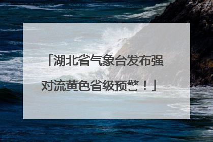 湖北省气象台发布强对流黄色省级预警！