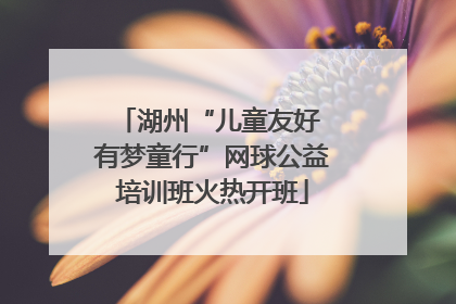 湖州“儿童友好 有梦童行”网球公益培训班火热开班
