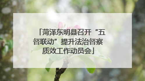 菏泽东明县召开“五督联动”提升法治督察质效工作动员会