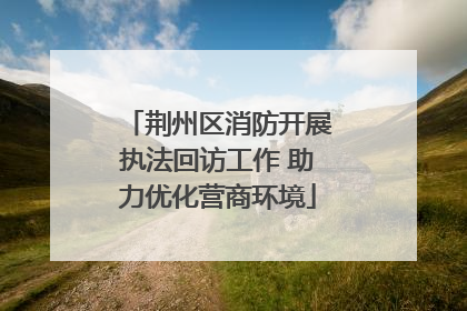 荆州区消防开展执法回访工作 助力优化营商环境