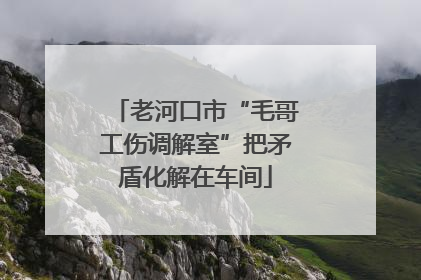 老河口市“毛哥工伤调解室”把矛盾化解在车间