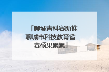 聊城青科赛助推聊城市科技教育省赛硕果累累