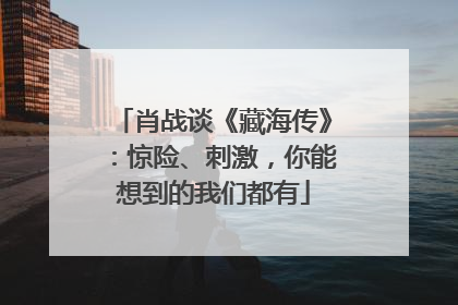 肖战谈《藏海传》：惊险、刺激，你能想到的我们都有