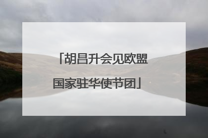 胡昌升会见欧盟国家驻华使节团