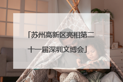 苏州高新区亮相第二十一届深圳文博会